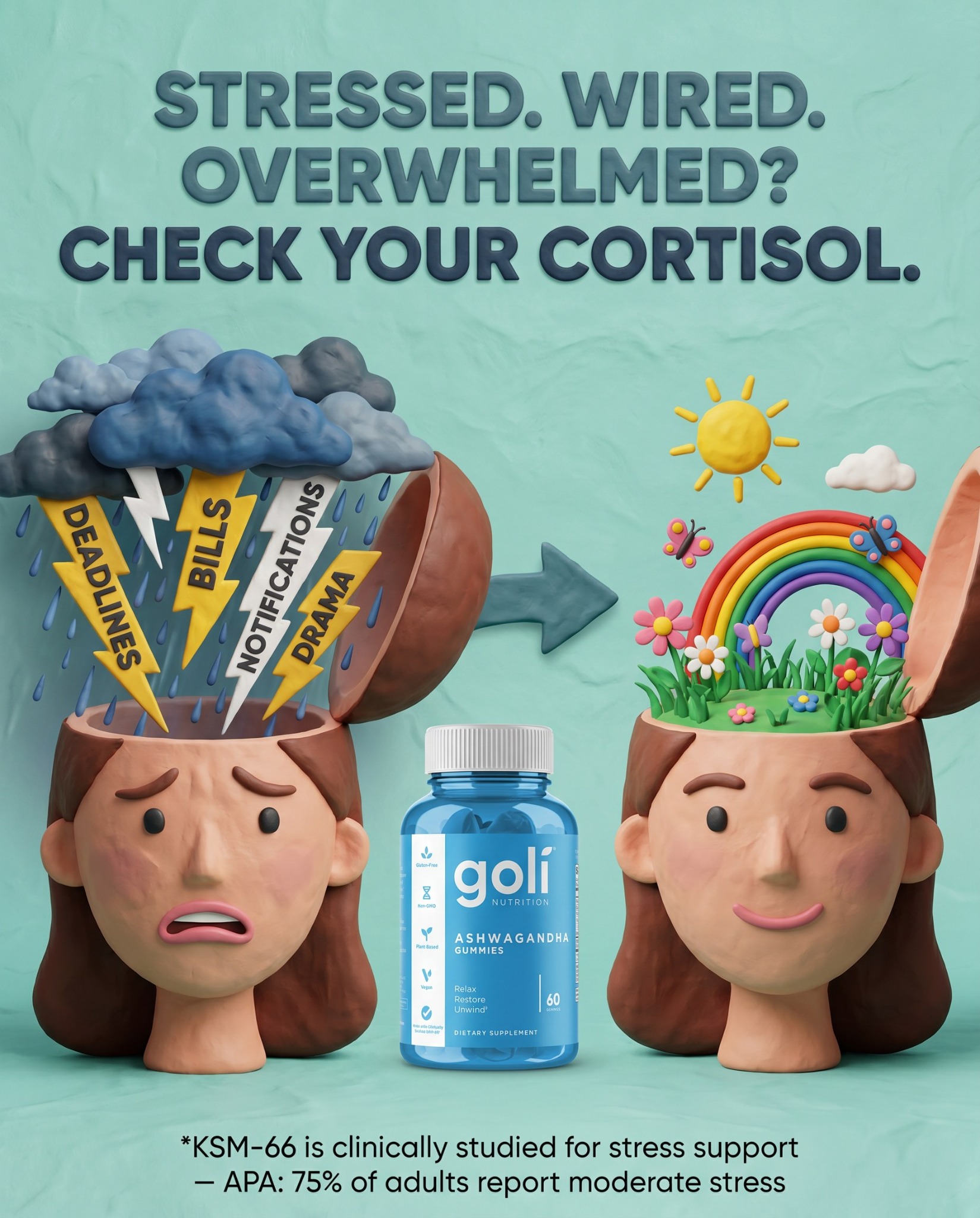 Goli Facebook ad: OVER 60% OFF + 100% FREE Shipping