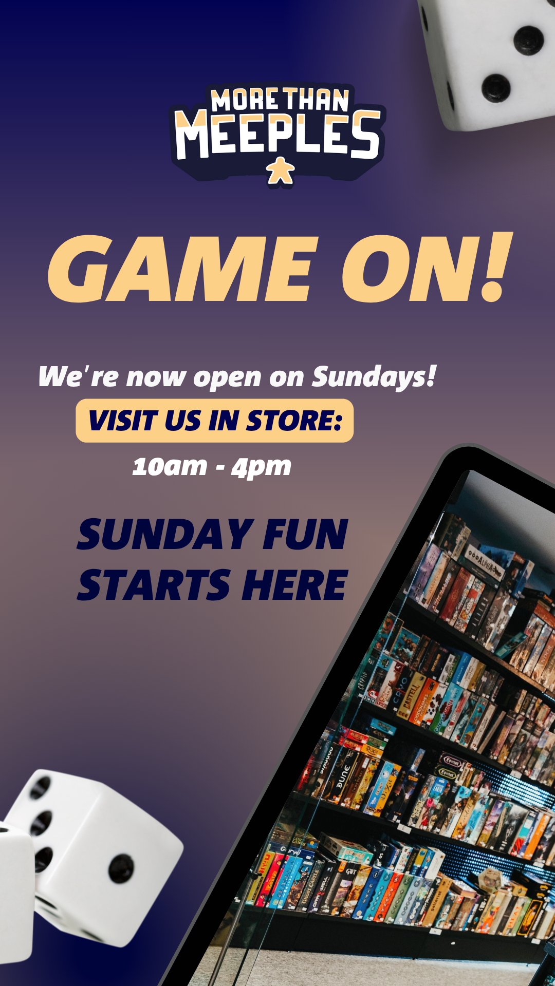 More Than Meeples Facebook ad from Aug 8, 2025