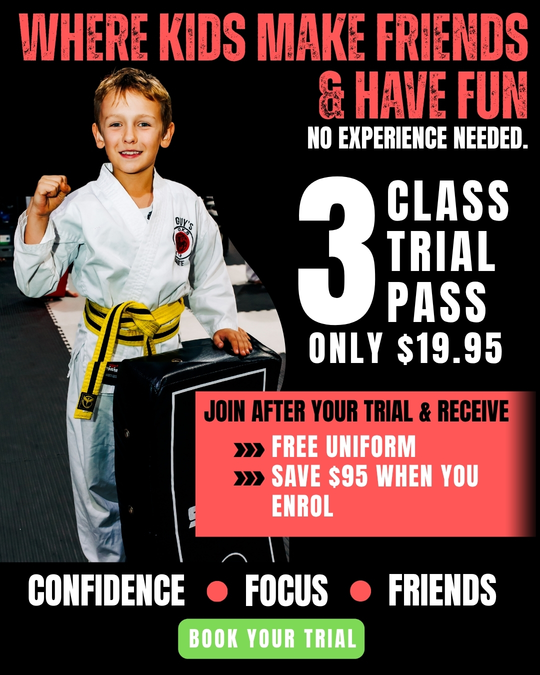 Guy's Karate School Facebook ad