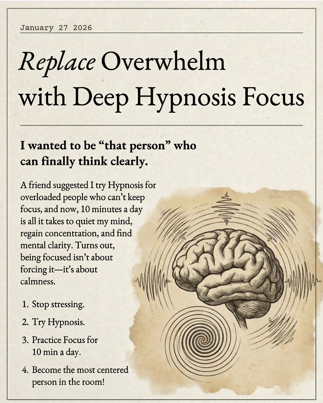 Hypnotherapist Dr. Nicole Green Facebook ad
