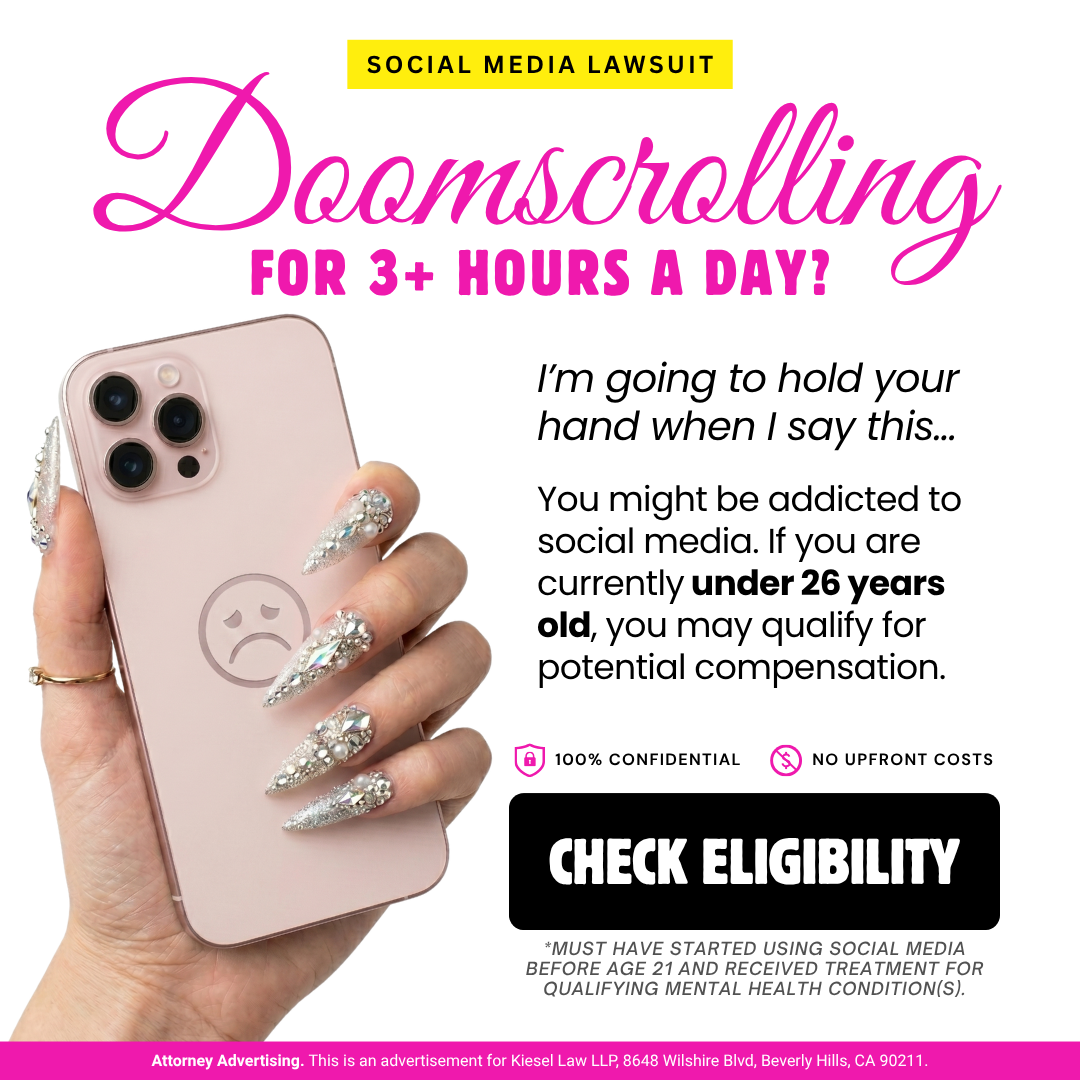 Social Media Addiction Claims Facebook ad from Jun 11, 2026
