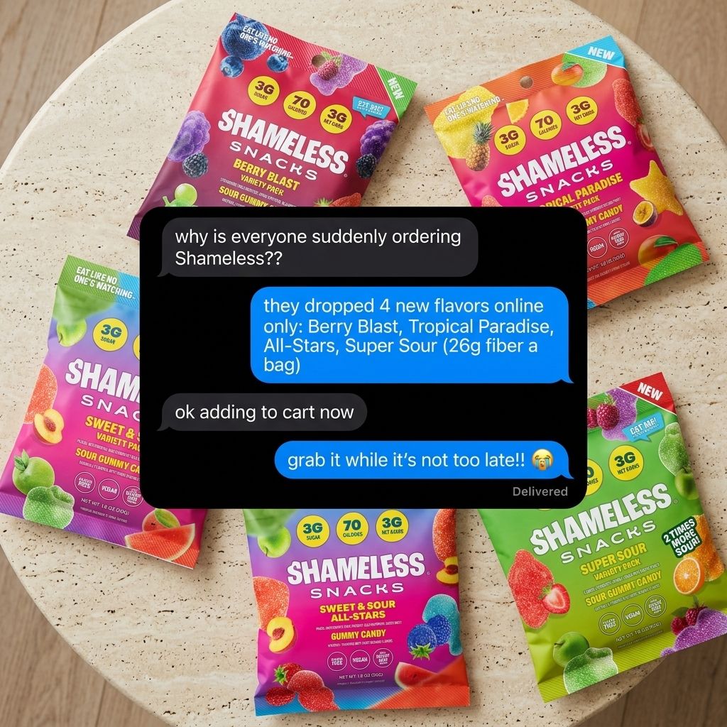 Shameless Snacks Facebook ad