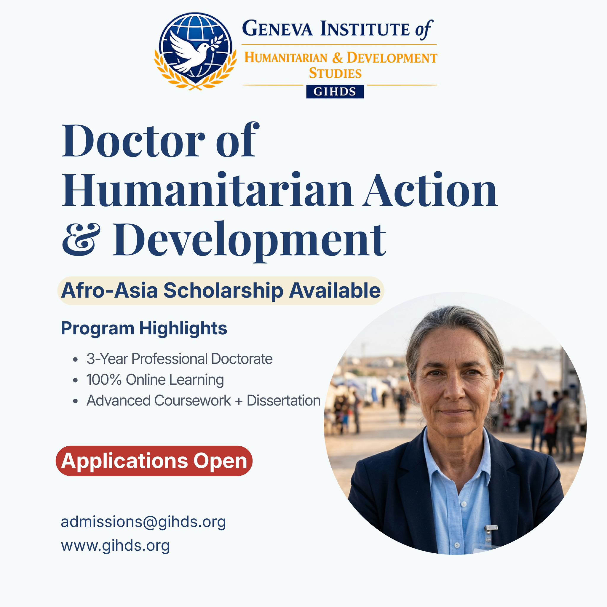 Geneva Institute of Humanitarian & Development Studies Facebook ad: GIHDS - Geneva Institute of Humanitarian & Development…