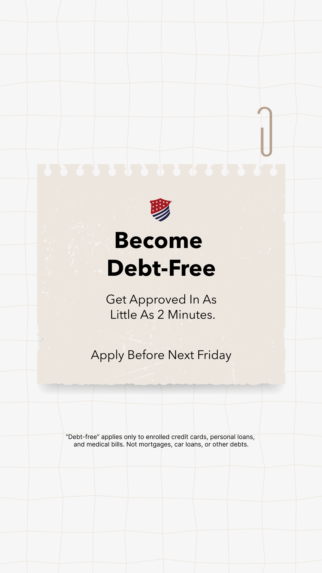 National Debt Relief Facebook ad