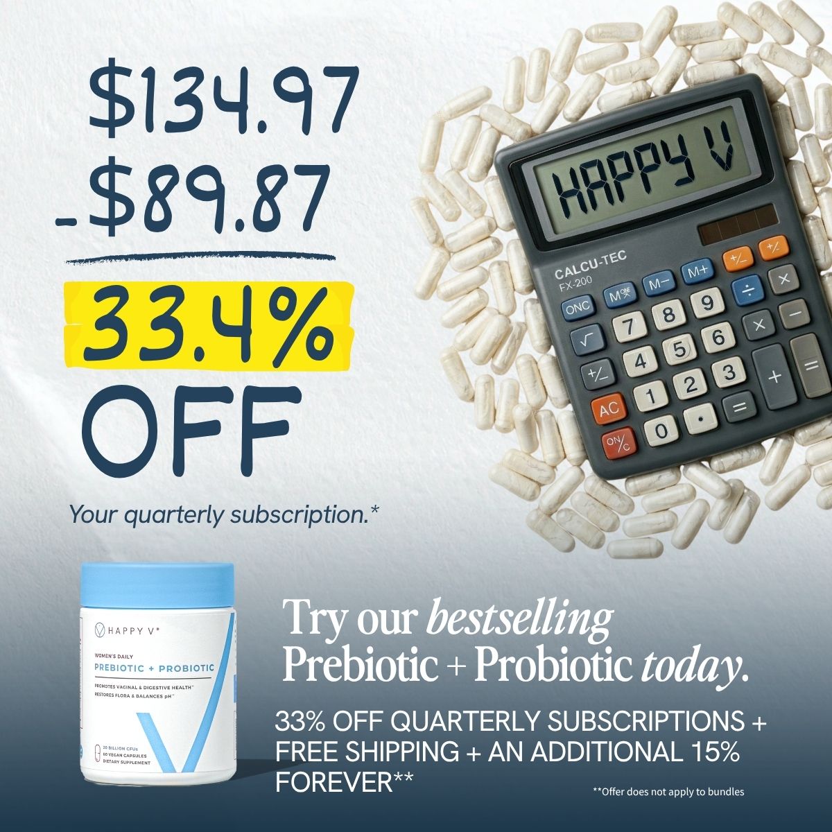Happy V Facebook ad