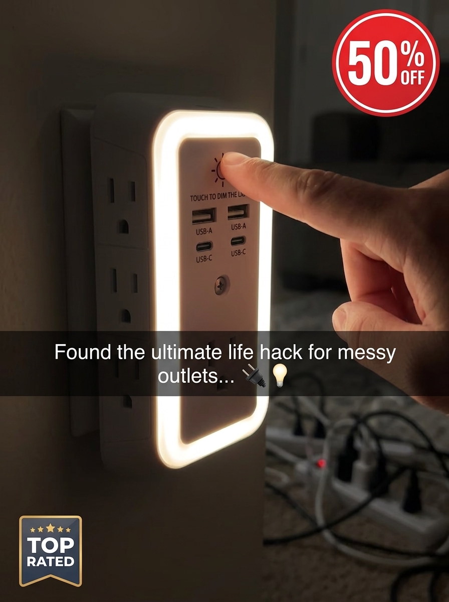 Jennie's Essential Select Facebook ad: Aless 10-in-1 ETL-Certified Surge Protector Power Outlet