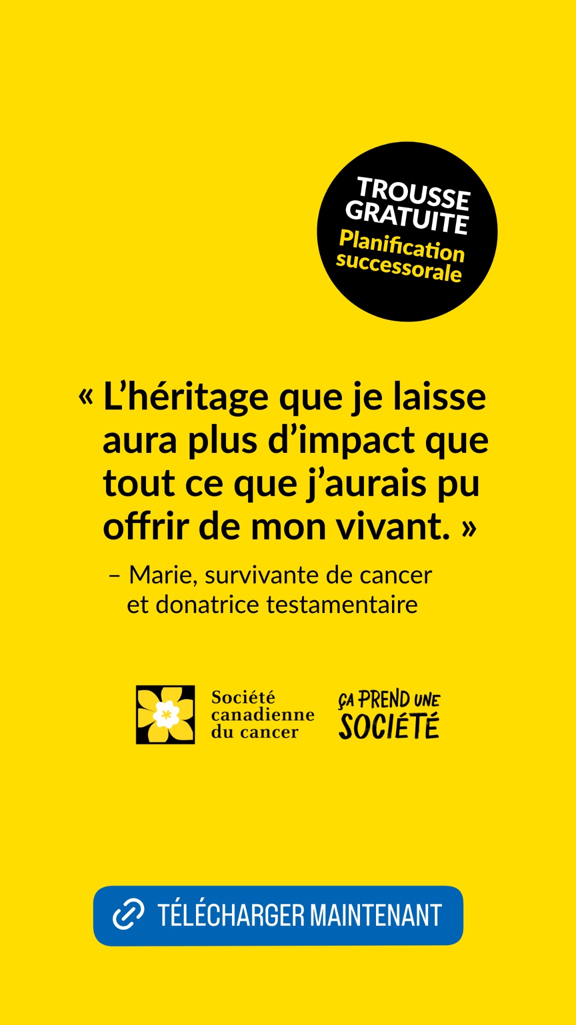 Société canadienne du cancer Facebook ad