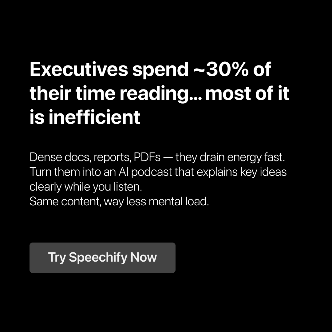 Speechify Facebook ad