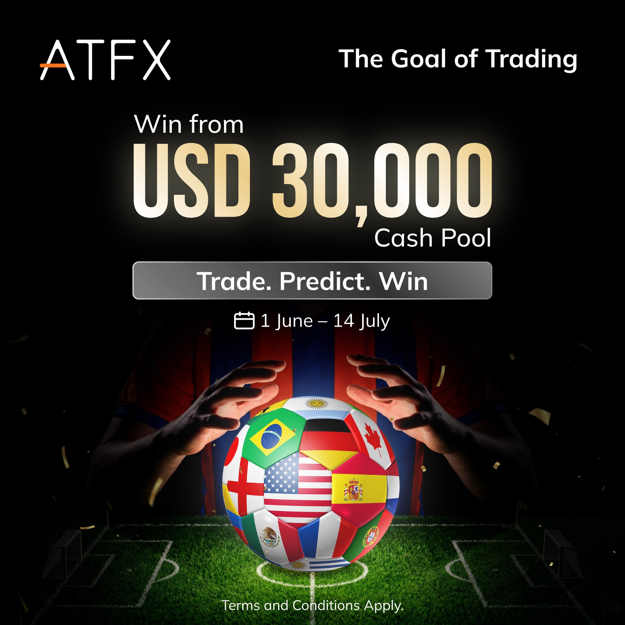 ATFX Facebook ad: USD 30,000 total cash prize pool to be…