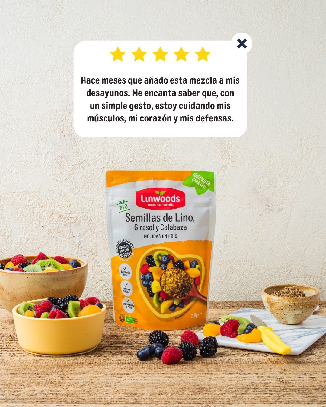 Linwoods España Facebook ad: Pequeños hábitos que suman mucho