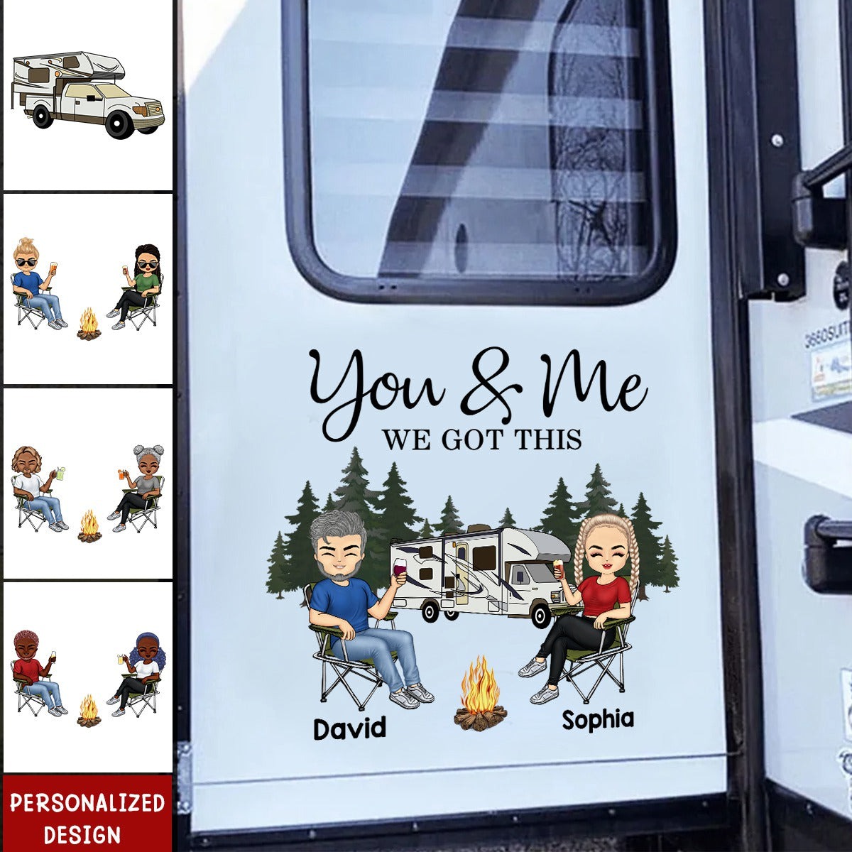 Laihair Facebook ad: Camping Partners For Life Doll Couple Sitting-Personalized…