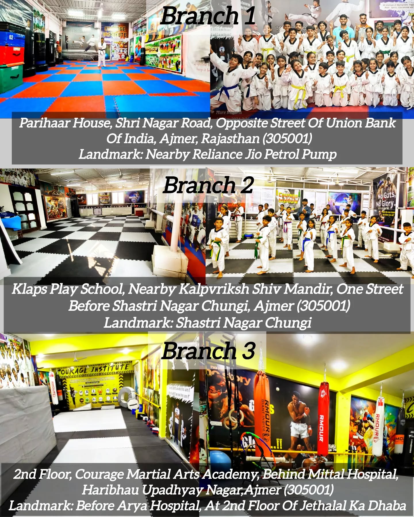 Courage Martial Arts Academy Facebook ad: Hello Ajmer - One of the most competent…