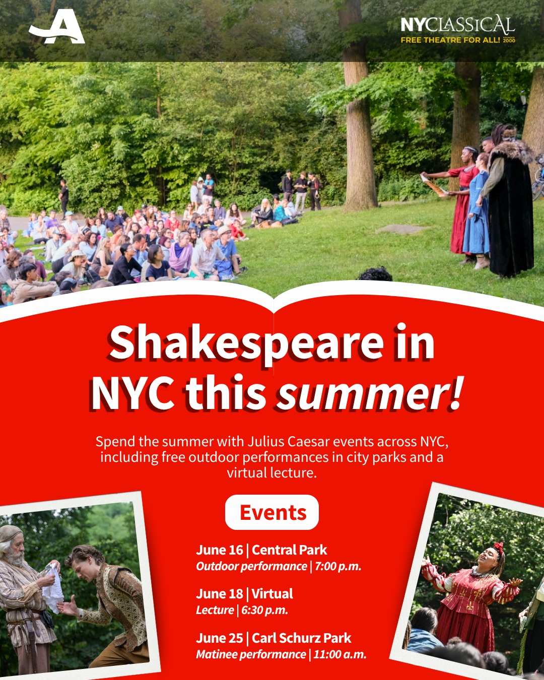 AARP New York Facebook ad: Want to experience Shakespeare in NYC this summer?
