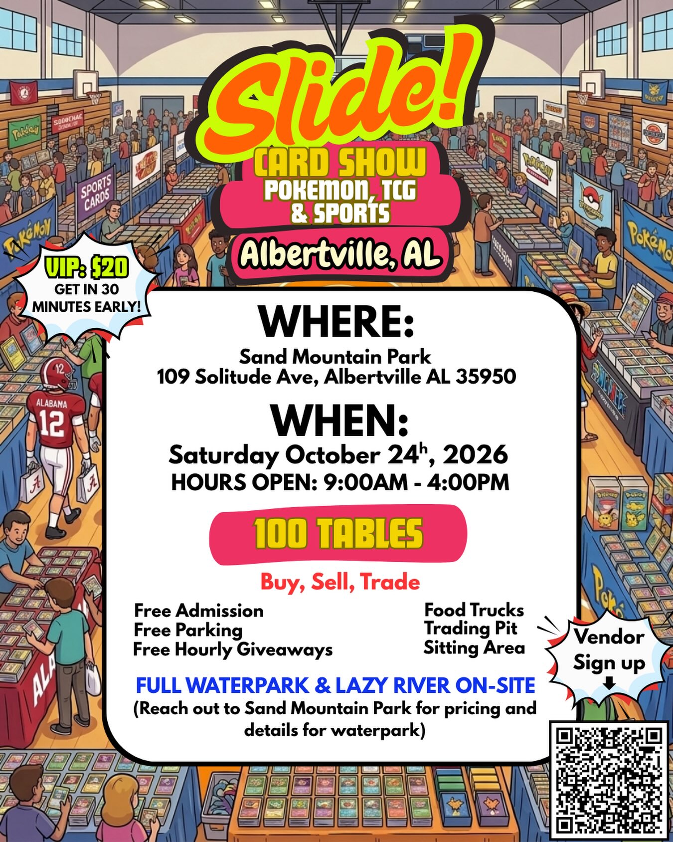 Slide Card Show Facebook ad: ALBERTVILLE, ALABAMA WE ARE SLIDING YOUR WAY!