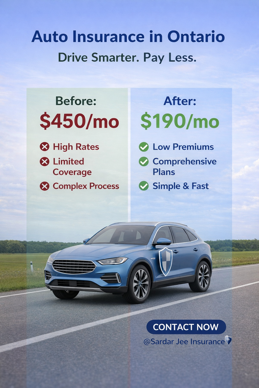 Sardar Jee Auto Insurance Facebook ad from Jan 17, 2026