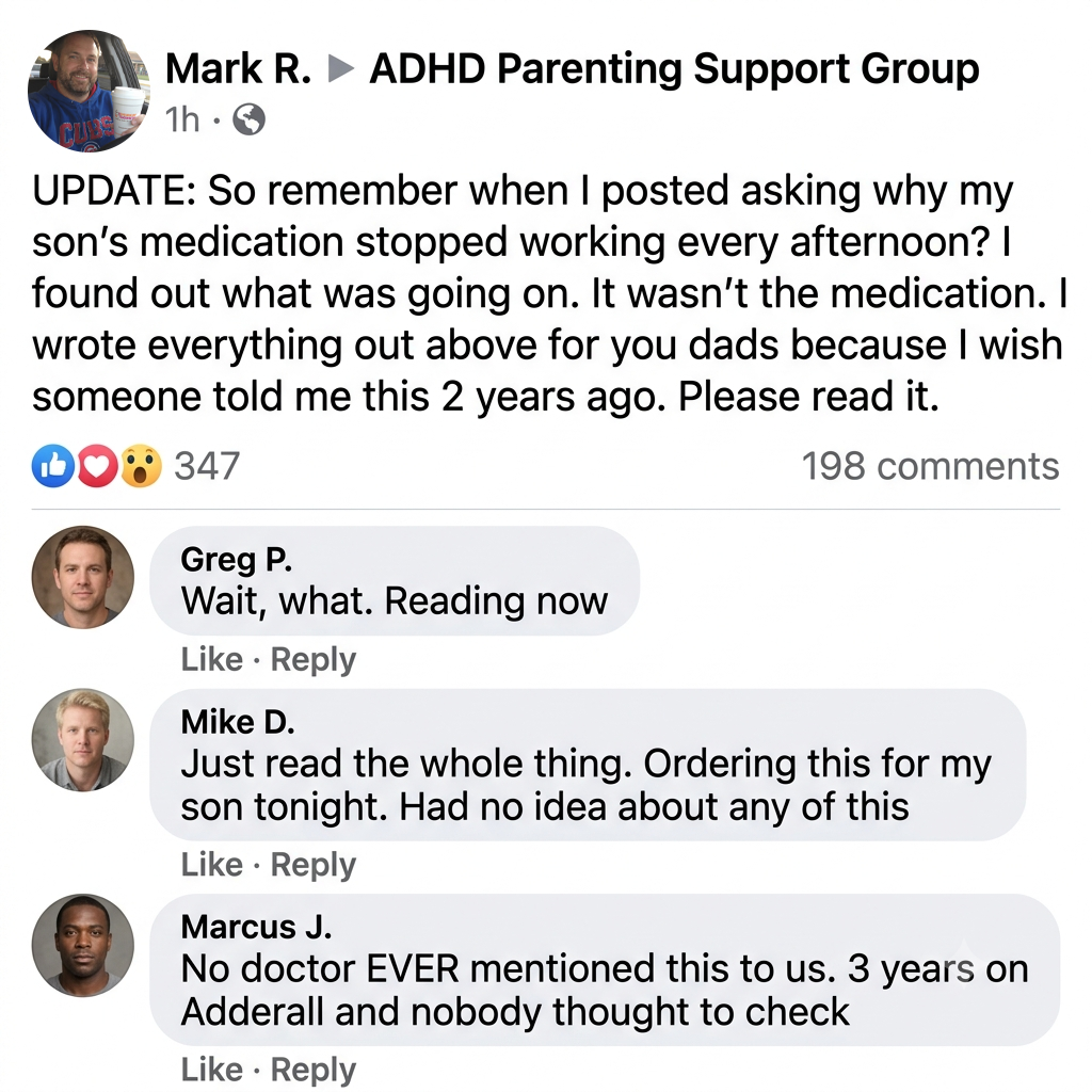 Mark Reynolds Facebook ad: This helped my ADHD son a LOT