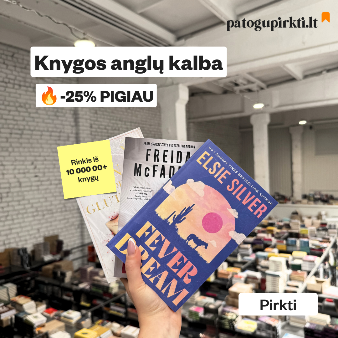 Interneto knygynas PatoguPirkti.lt Facebook ad: Knygos anglų kalba -25 %