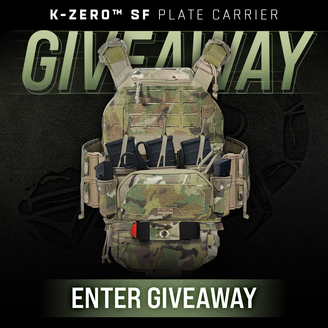 Agilite Tactical Gear Facebook ad: Win a K-Zero SF Plate Carrier