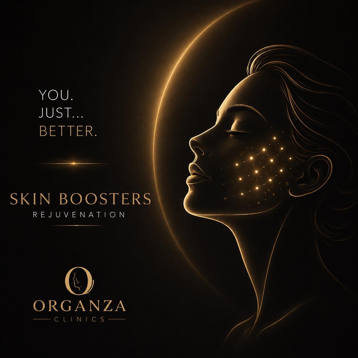 Organza Clinics Facebook ad: YOU. JUST… BETTER.