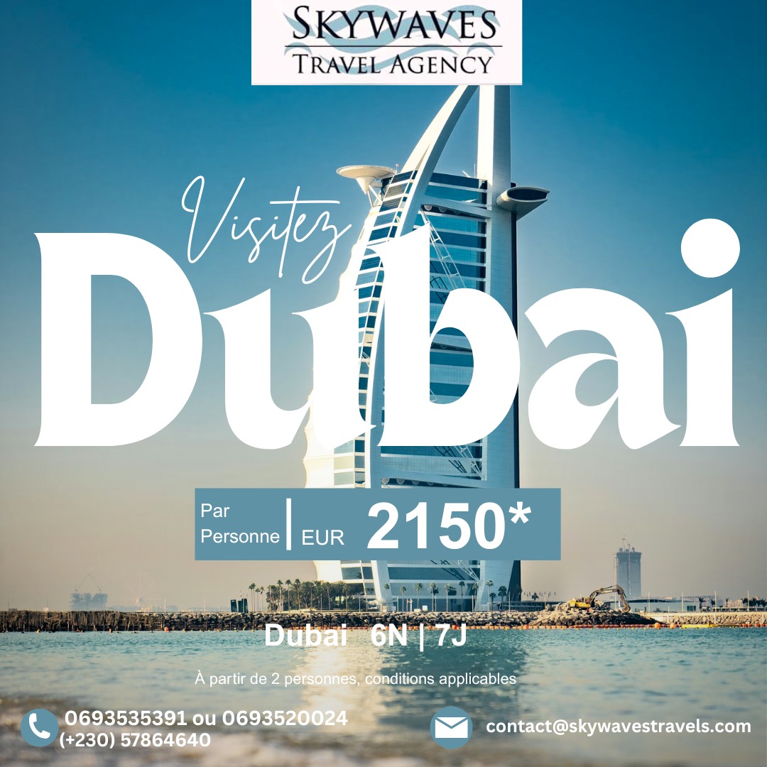 Skywaves Travel Reunion Facebook ad: DÉCOUVREZ DUBAÏ