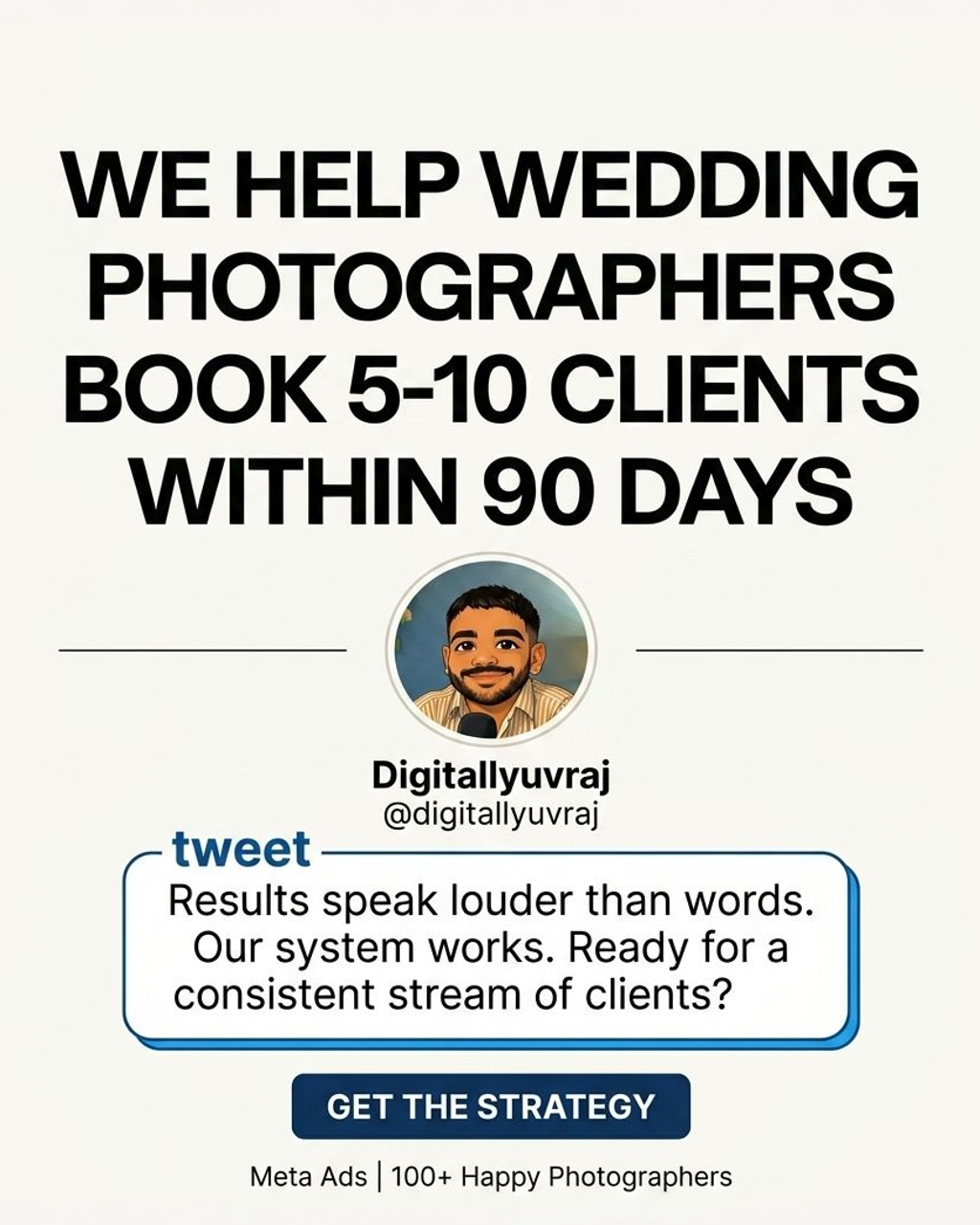 Digitallyuvraj Facebook ad: Get 5-10 Wedding Clients in 90 Days