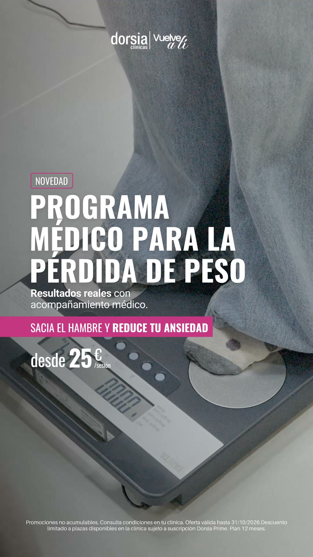 Clínicas Dorsia Facebook ad: Tu objetivo comienza con un buen plan