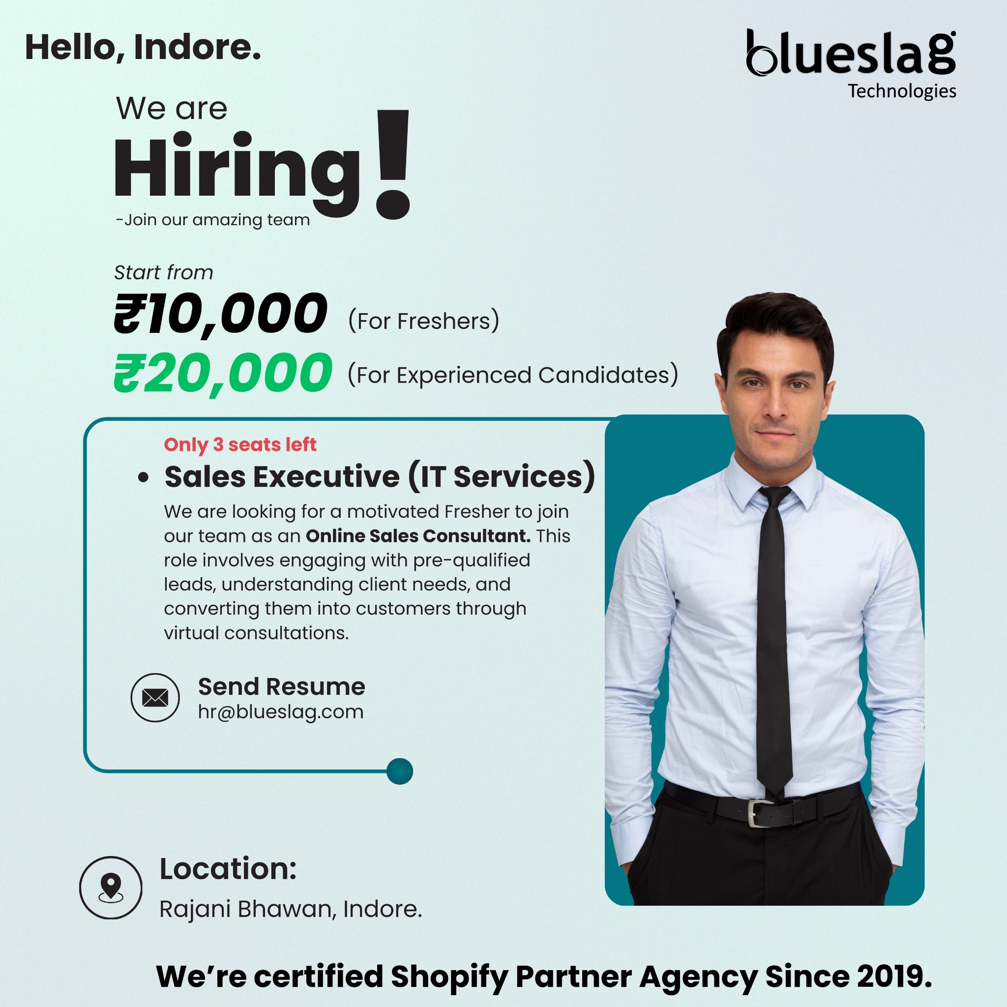 Blueslag Technologies Facebook ad: Kickstart Your IT Career