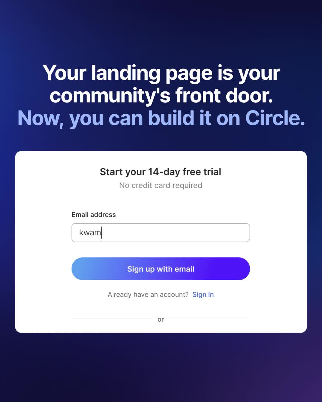 Circle Facebook ad from Jul 14, 2026