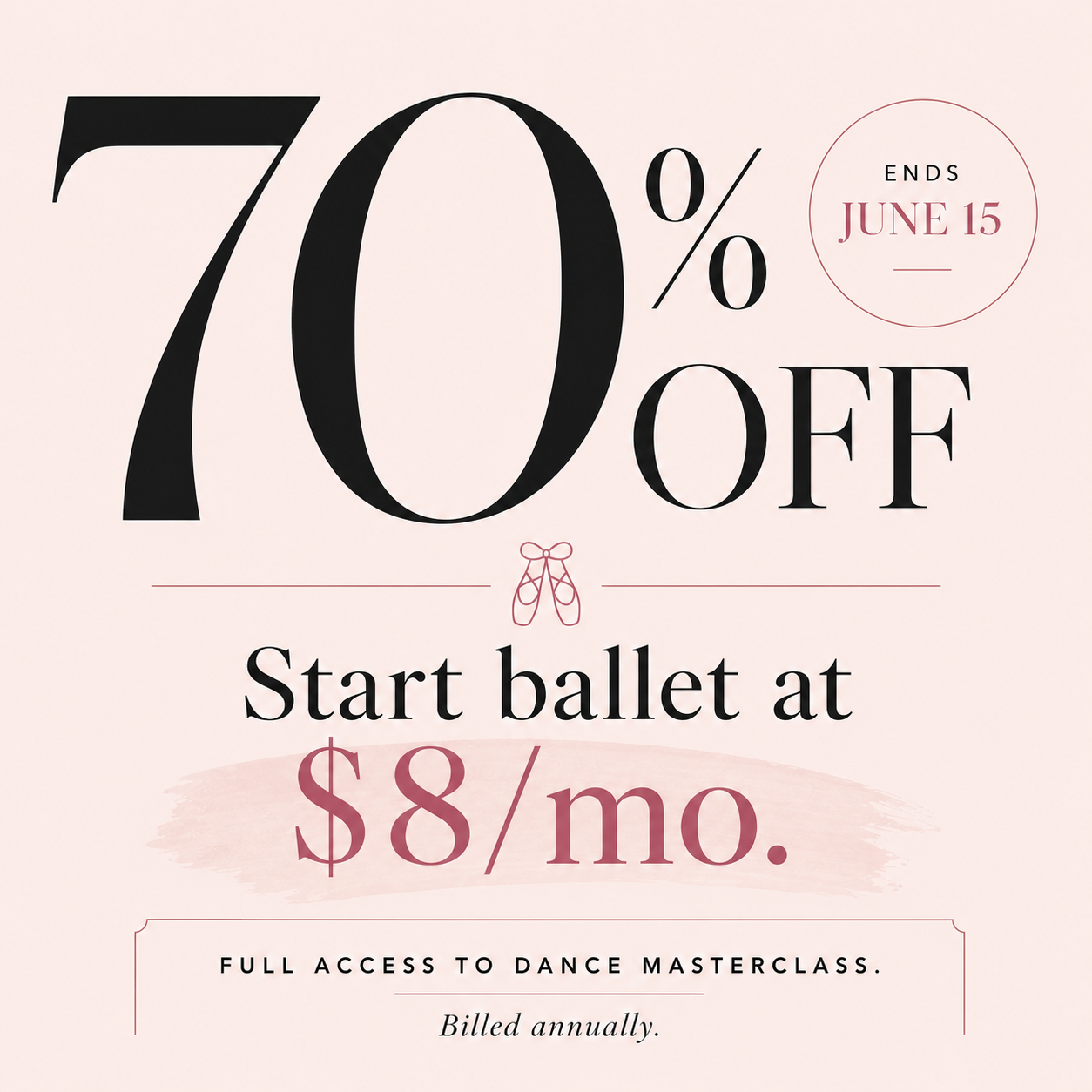 Dance Masterclass Facebook ad