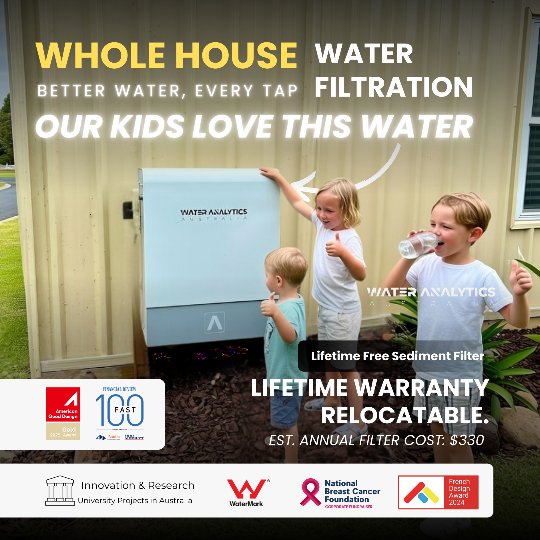 Water Analytics Australia - WAA Filtration Facebook ad