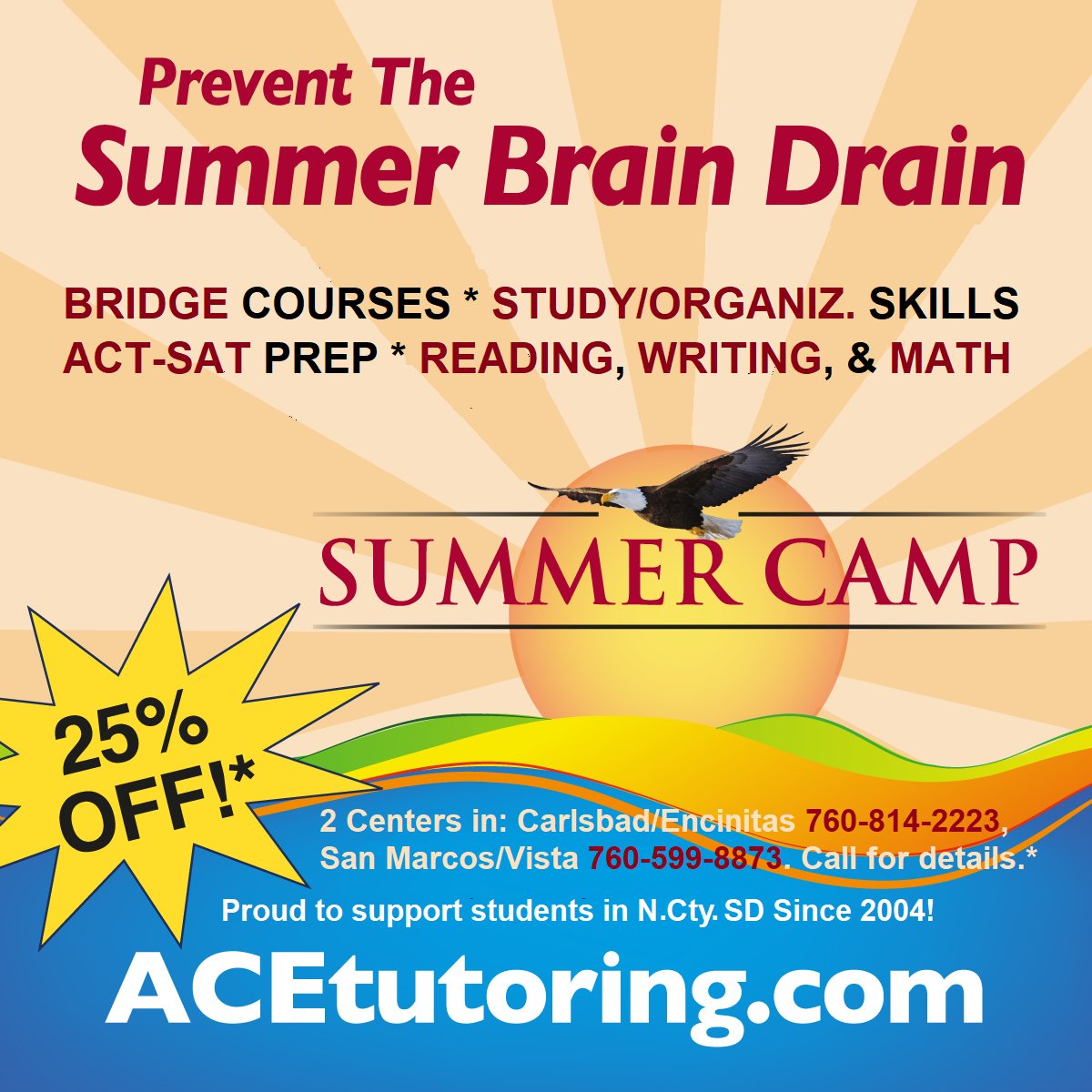 ACE Tutoring Facebook ad: Success Starts with ACE!