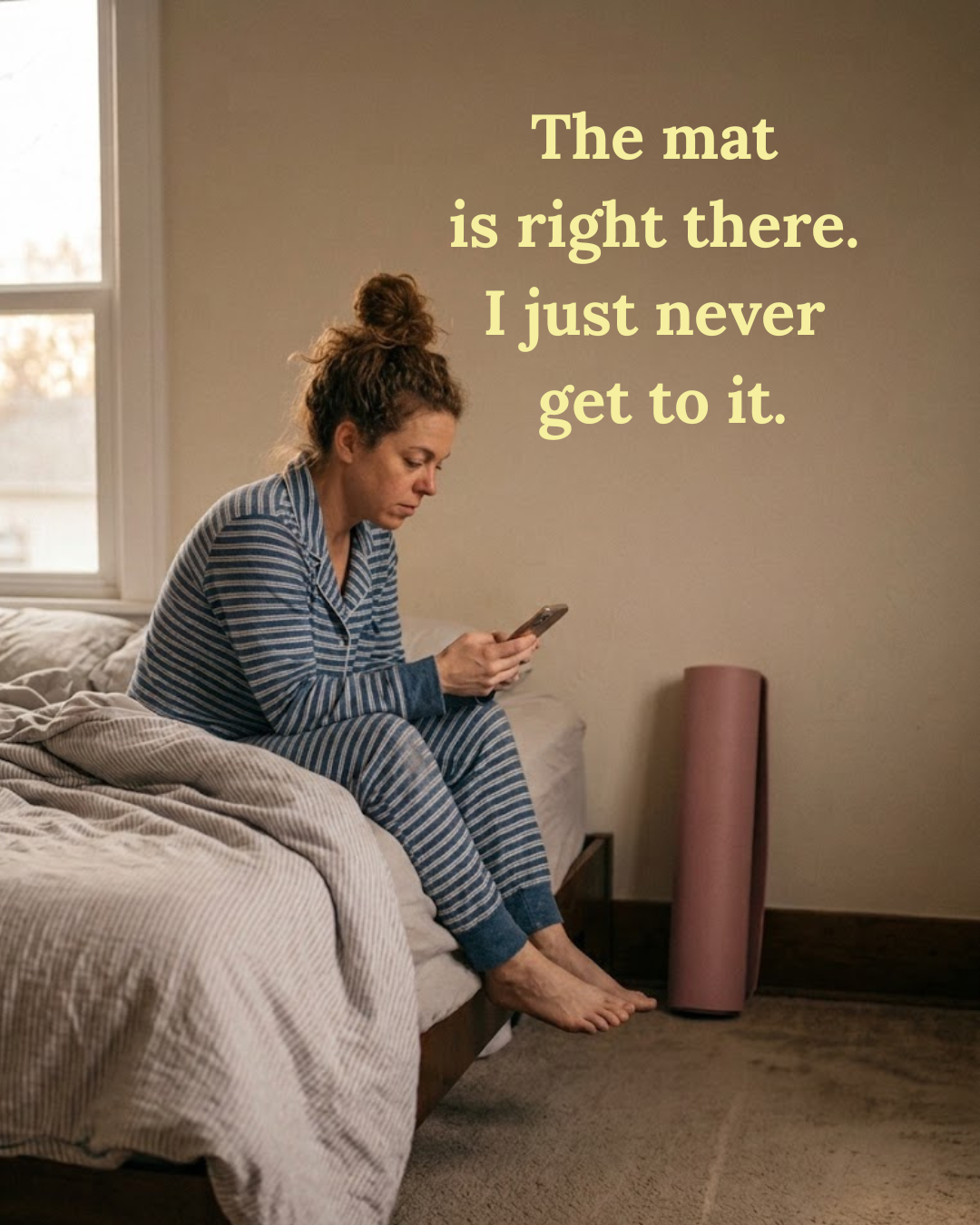 Sarah Judith Creates Facebook ad: I help busy women build a yoga practice that actually fits