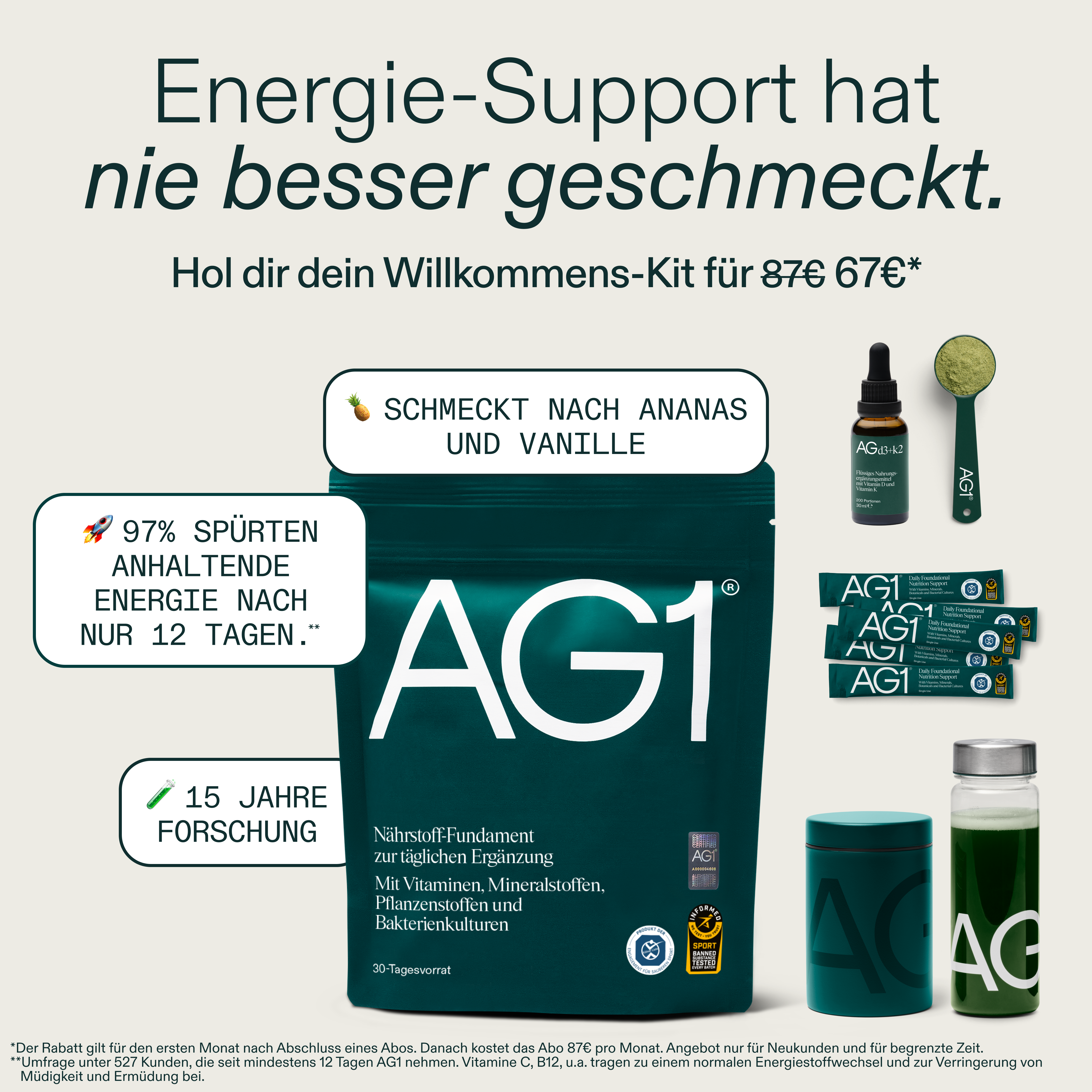 AG1 Deutschland Facebook ad