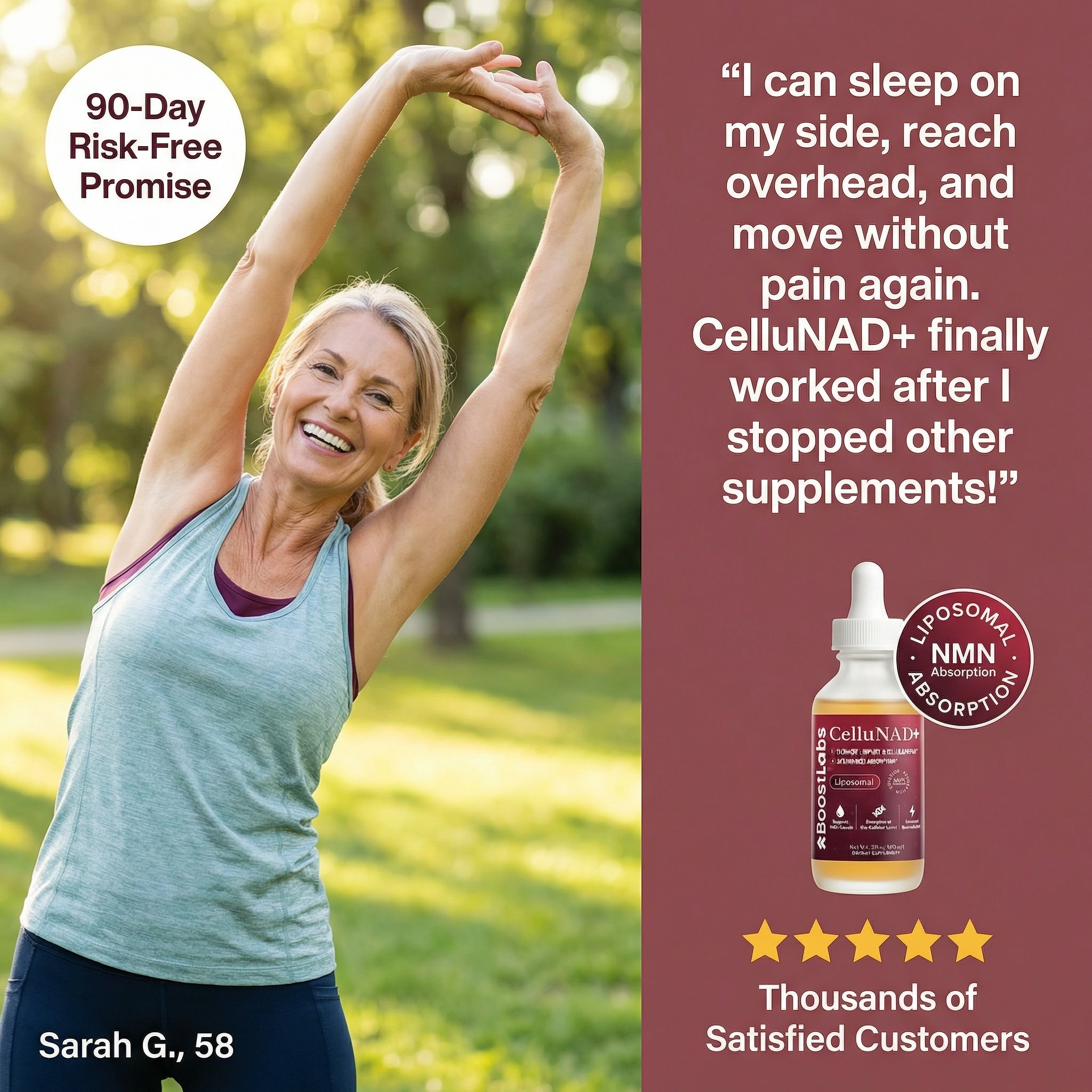 Sarah Mitchell Menopause Joint Expert Facebook ad