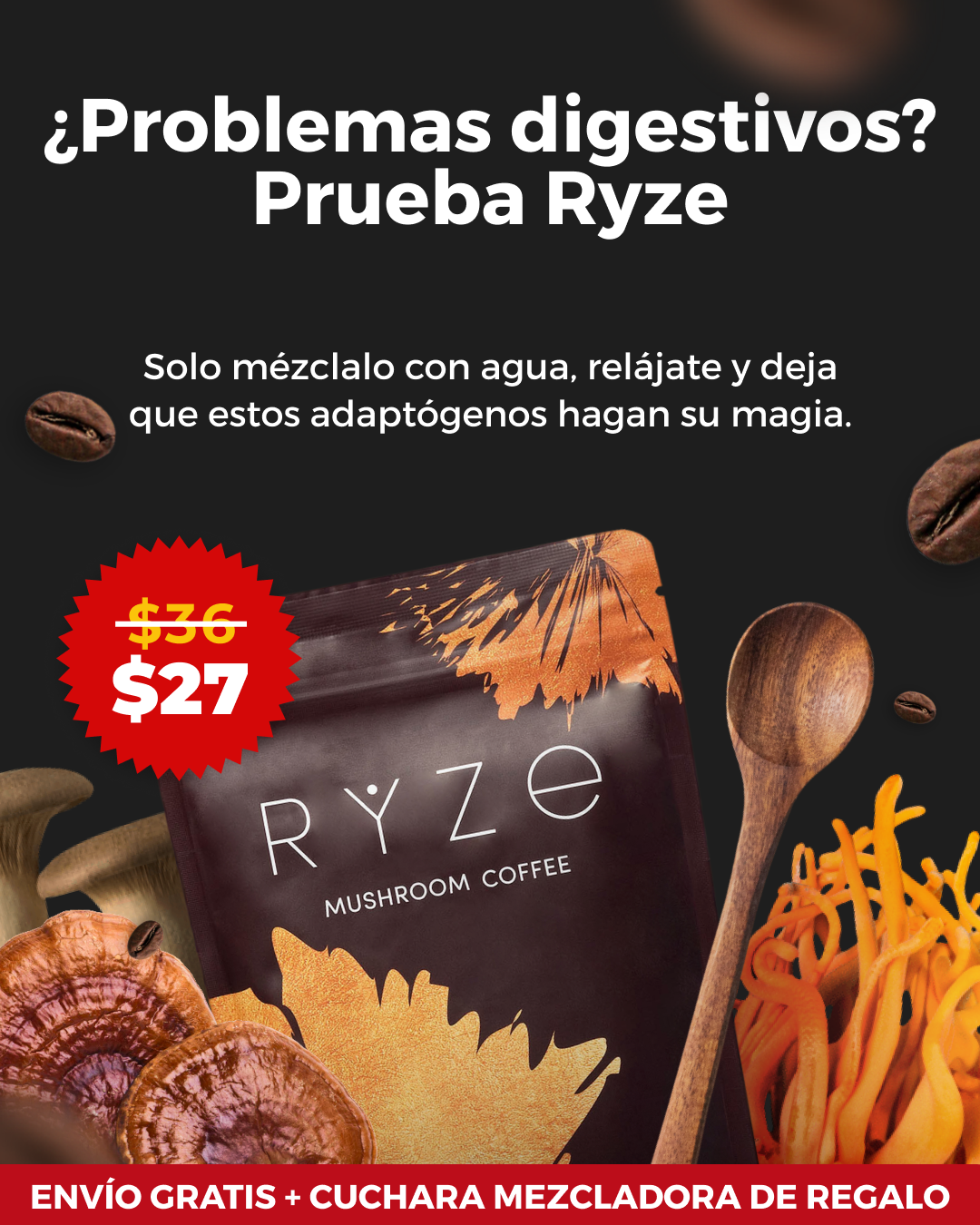 RYZE Superfoods Facebook ad