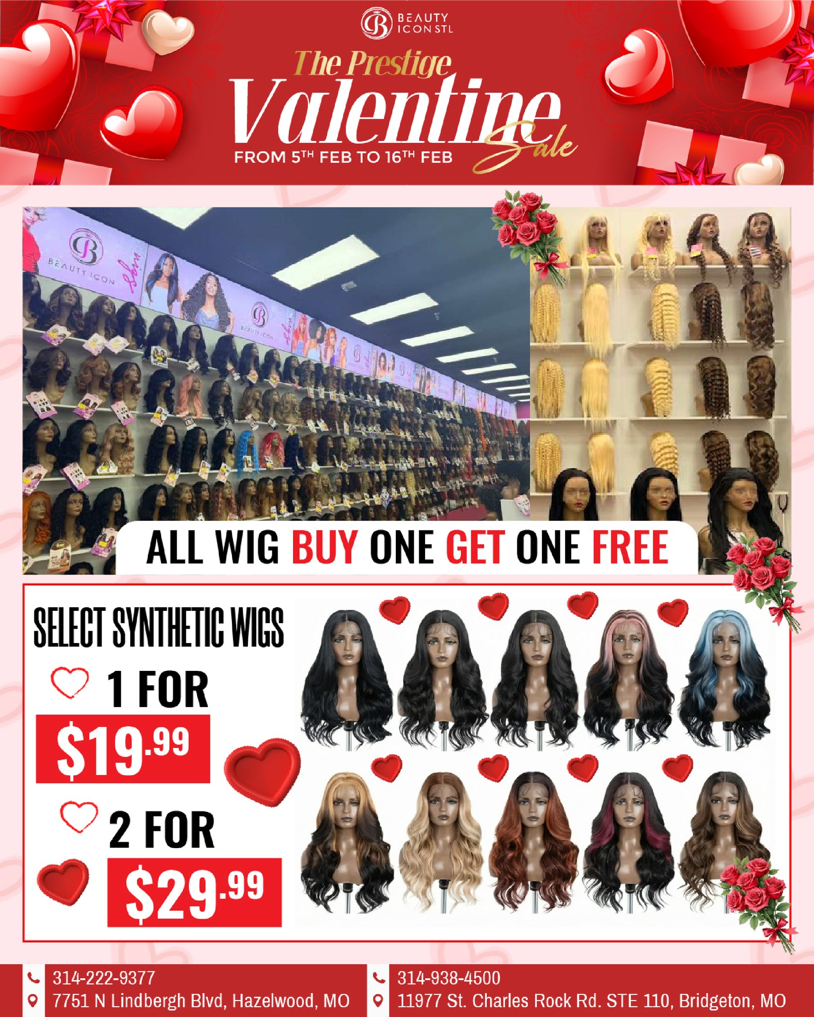 Beauty Icon STL Facebook ad: PRESTIGE VALENTINE SALE