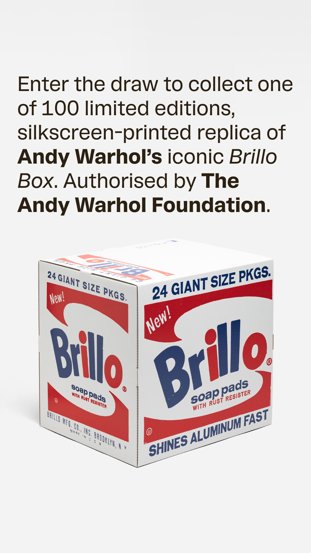 The Andy Warhol Foundation for the Visual Arts Facebook ad