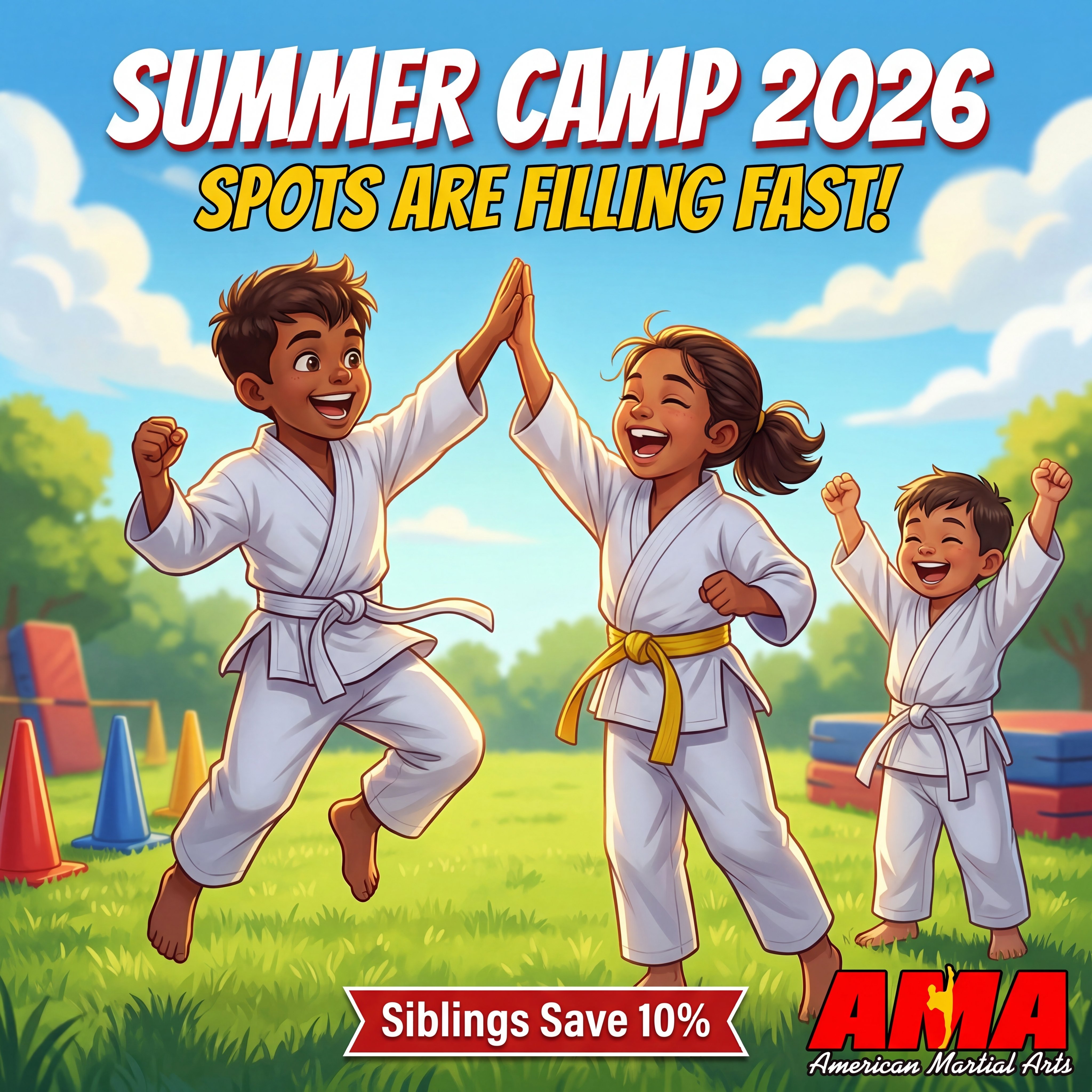 American Martial Arts Smithfield Facebook ad: Summer Camp 2026, Spots Going Fast!