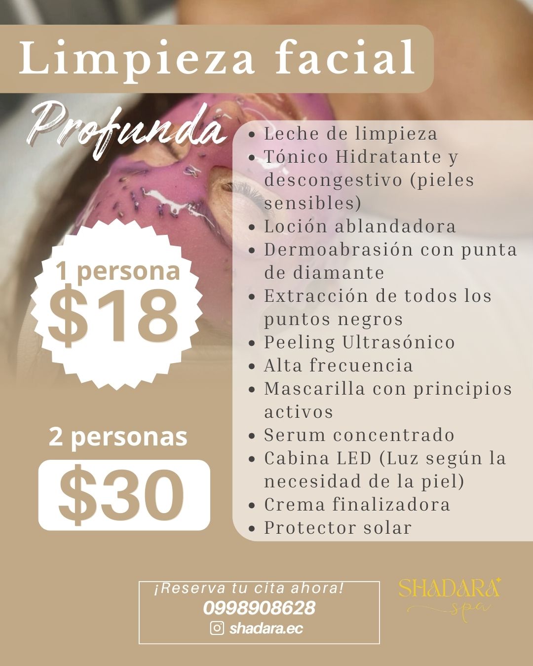 Shadara Spa Facebook ad: Oferta especial en MACHALA