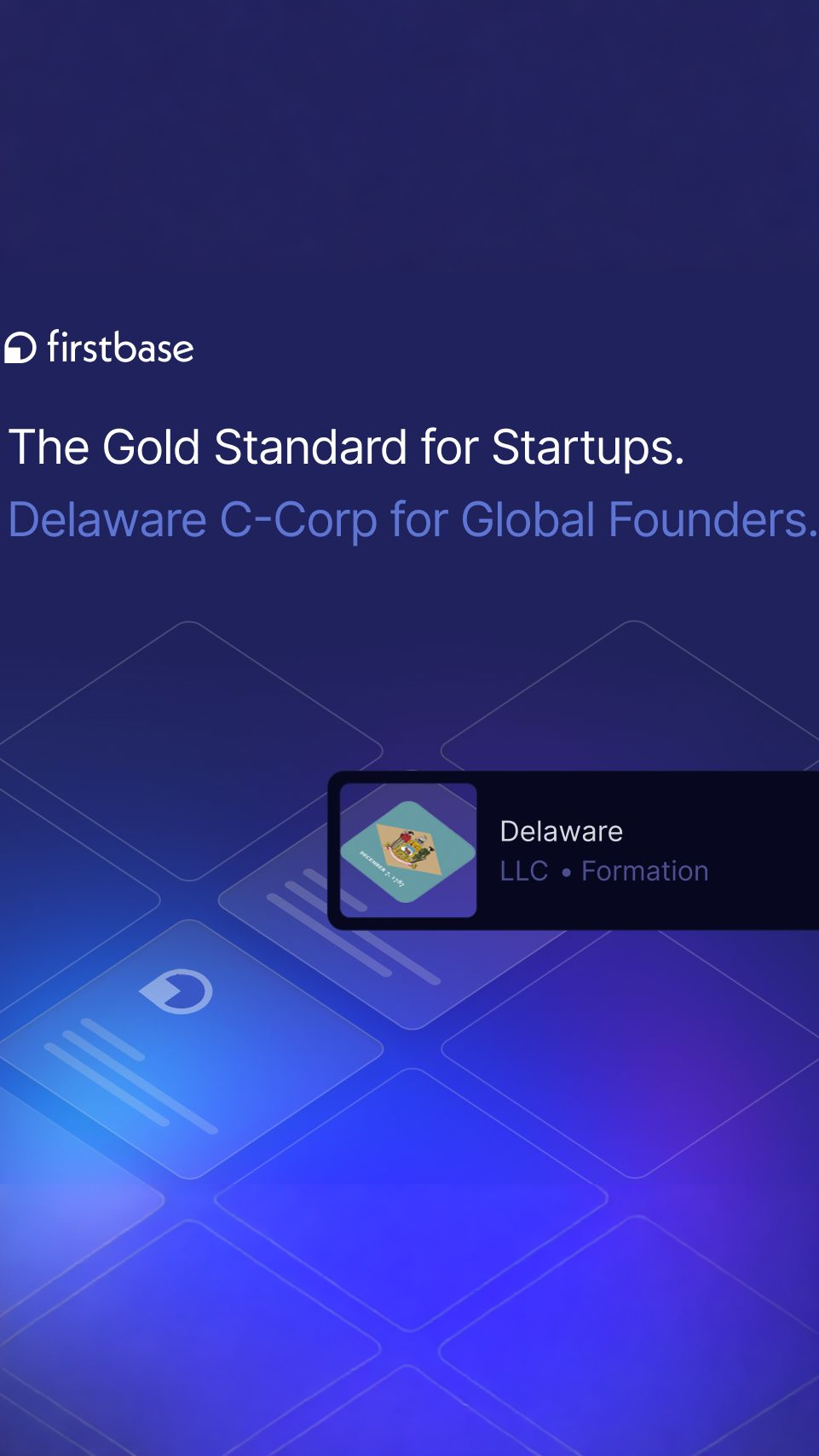 Firstbase Facebook ad: Your startup checklist, auto-checked.