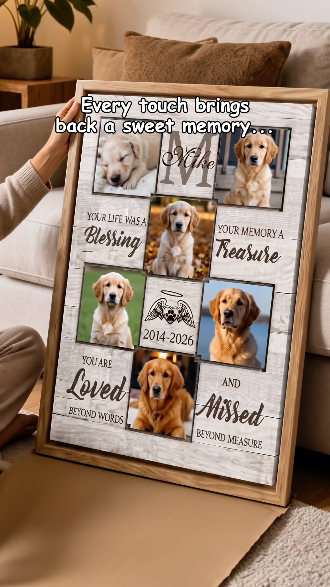 Callie Gifts Facebook ad: Personalized Love Wings 6 Pet Photos Large Canvas Prints…