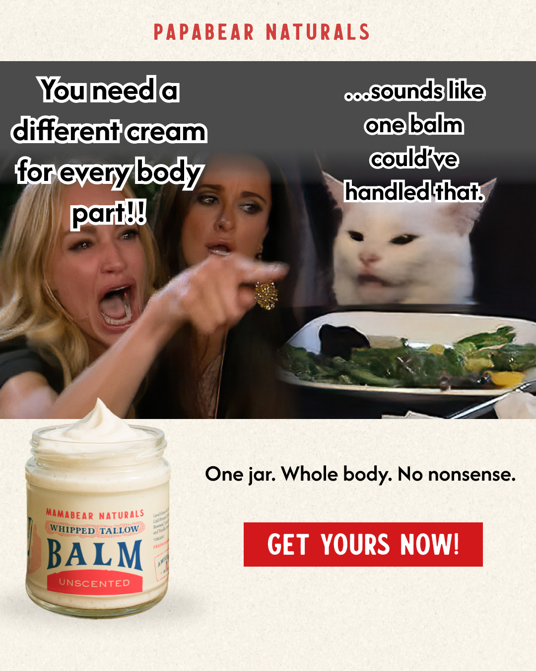 Papabear Naturals Facebook ad