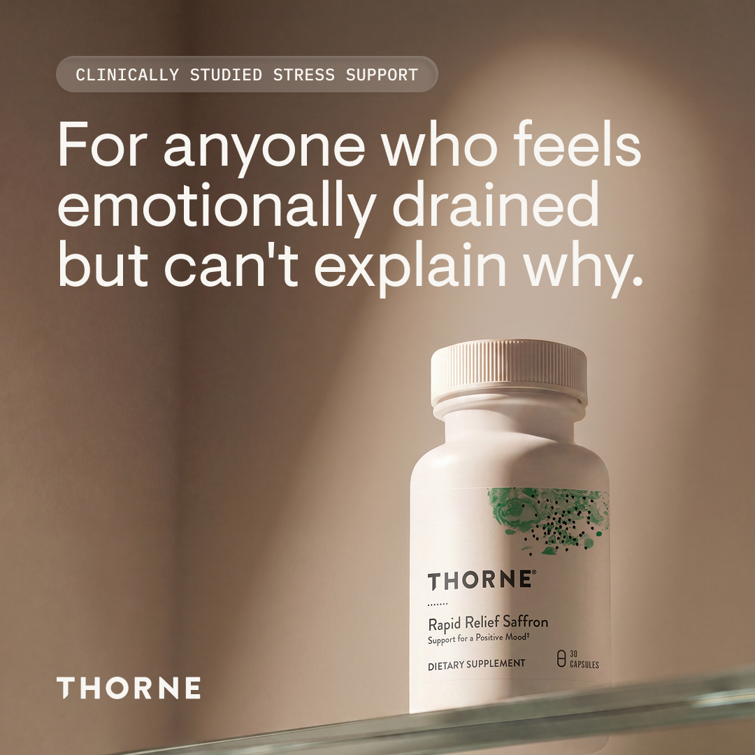 Thorne Facebook ad: Feel optimistic and emotionally steady*