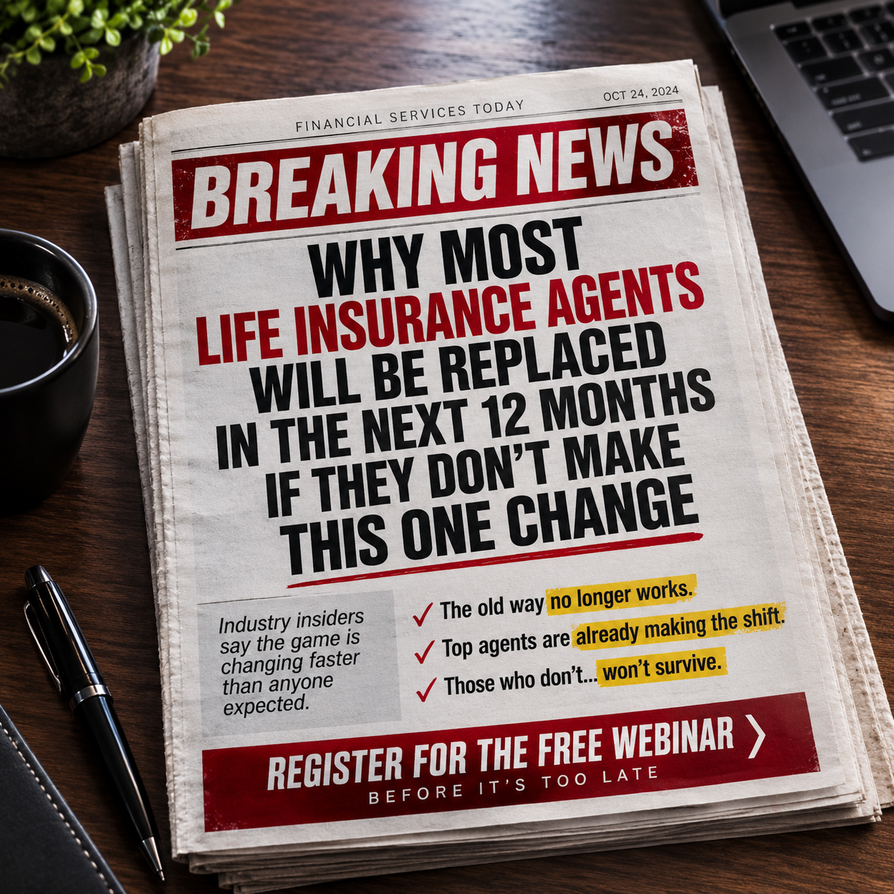 GM Wealth Financial Facebook ad: ATTENTION: Life Insurance Agents
