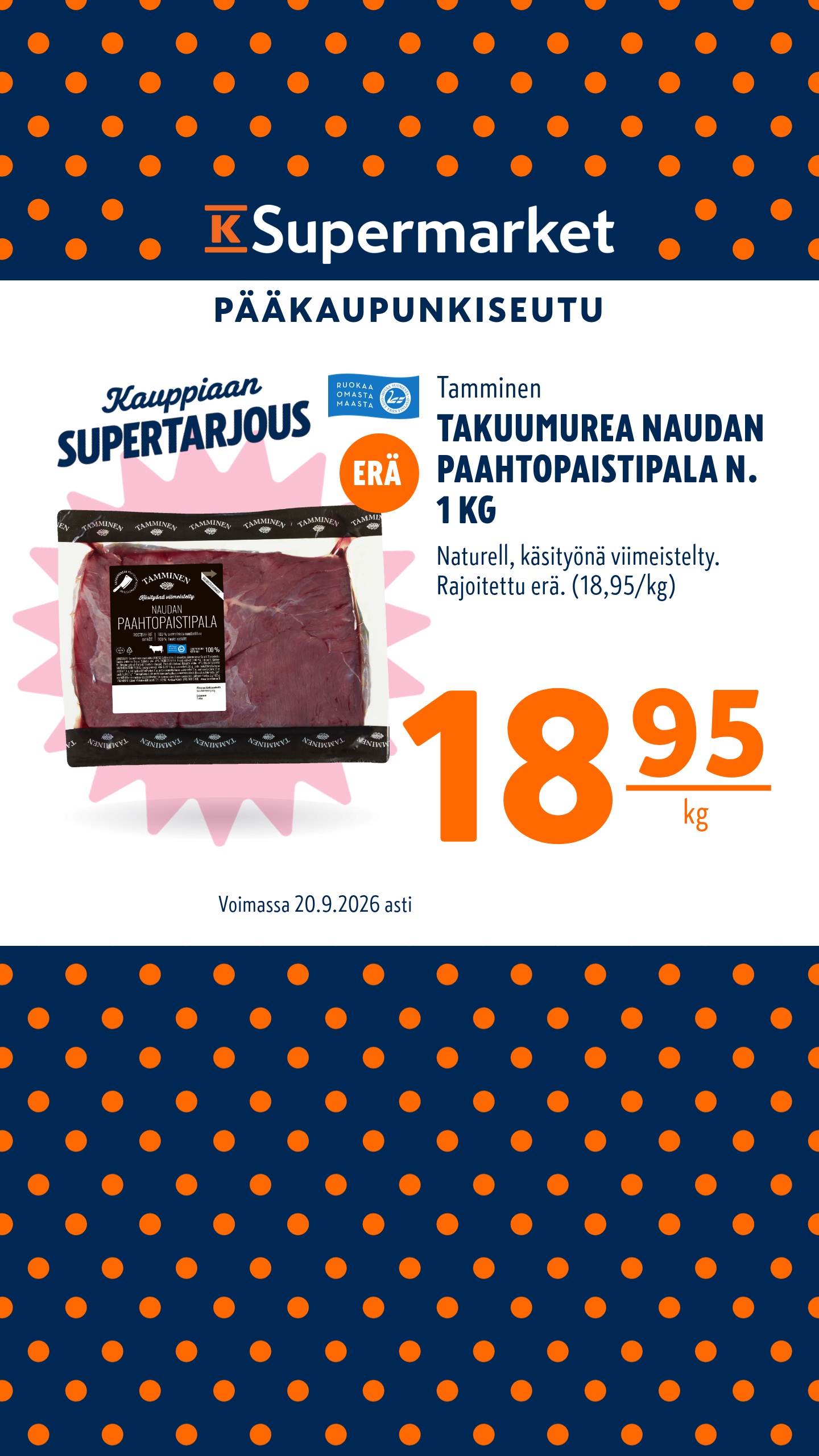 K-Supermarket Facebook ad: Katso tarjoukset