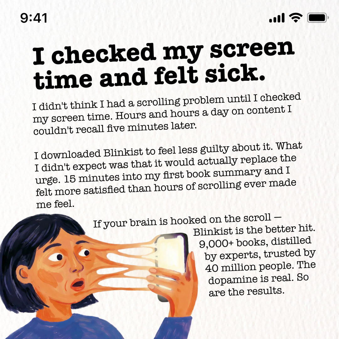Blinkist Facebook ad