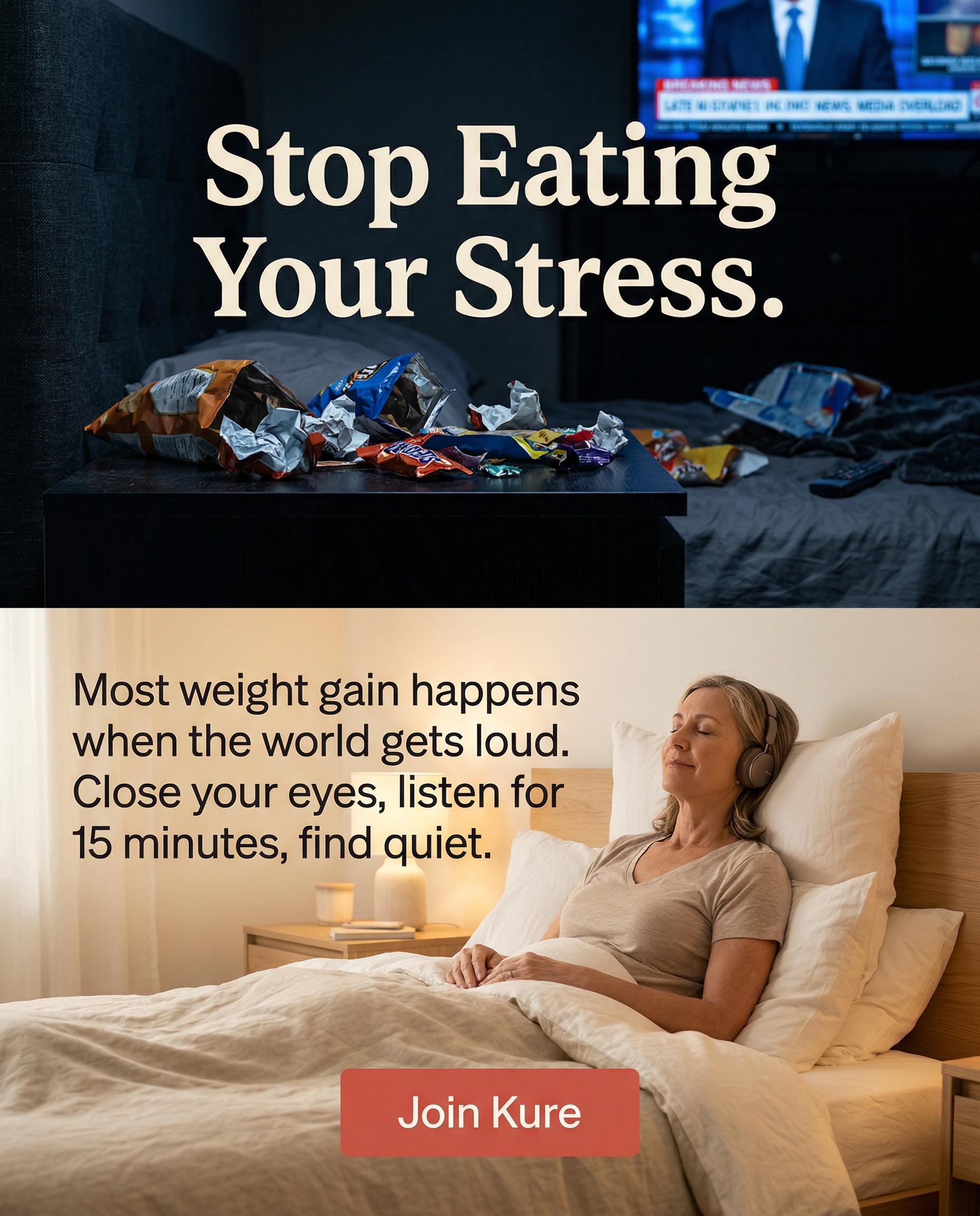 Kure for Hypnotherapy Facebook ad
