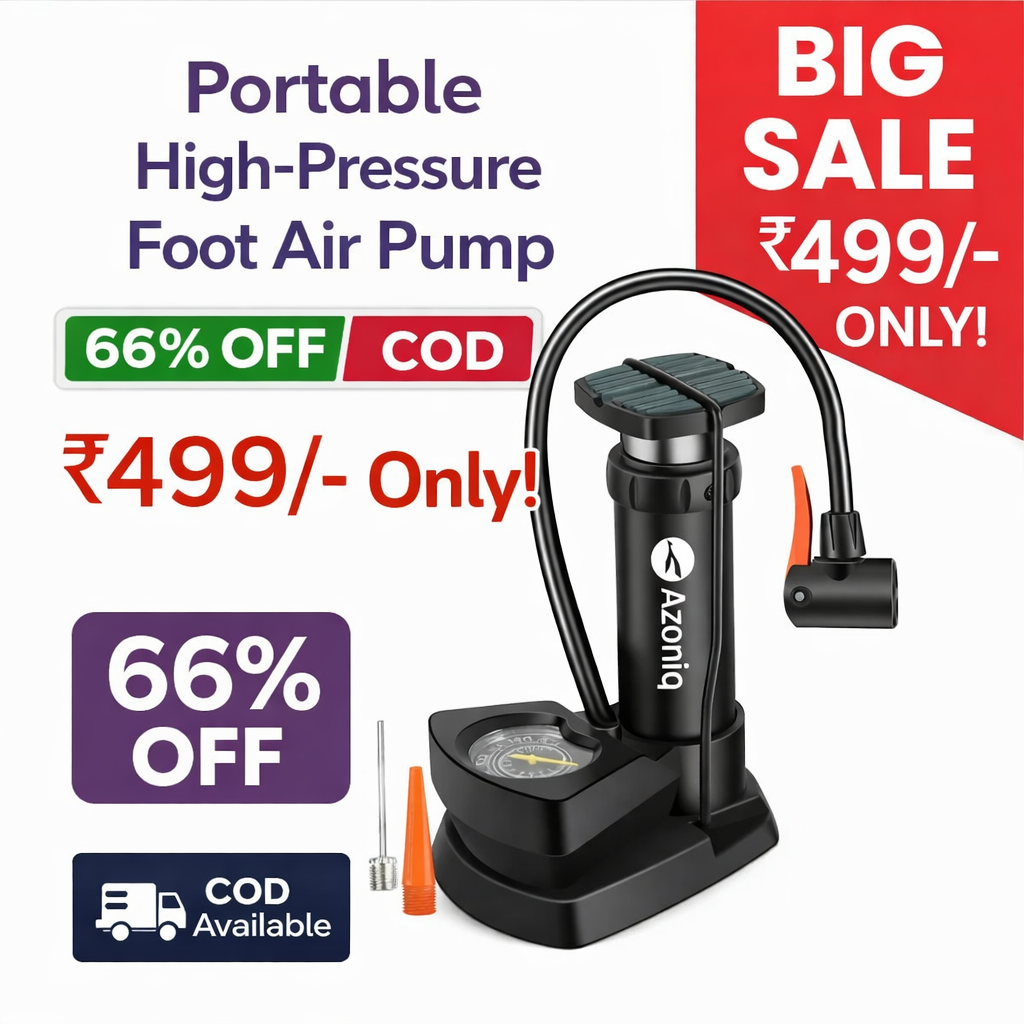 Azoniq Facebook ad: Foot Air Pump, ₹499