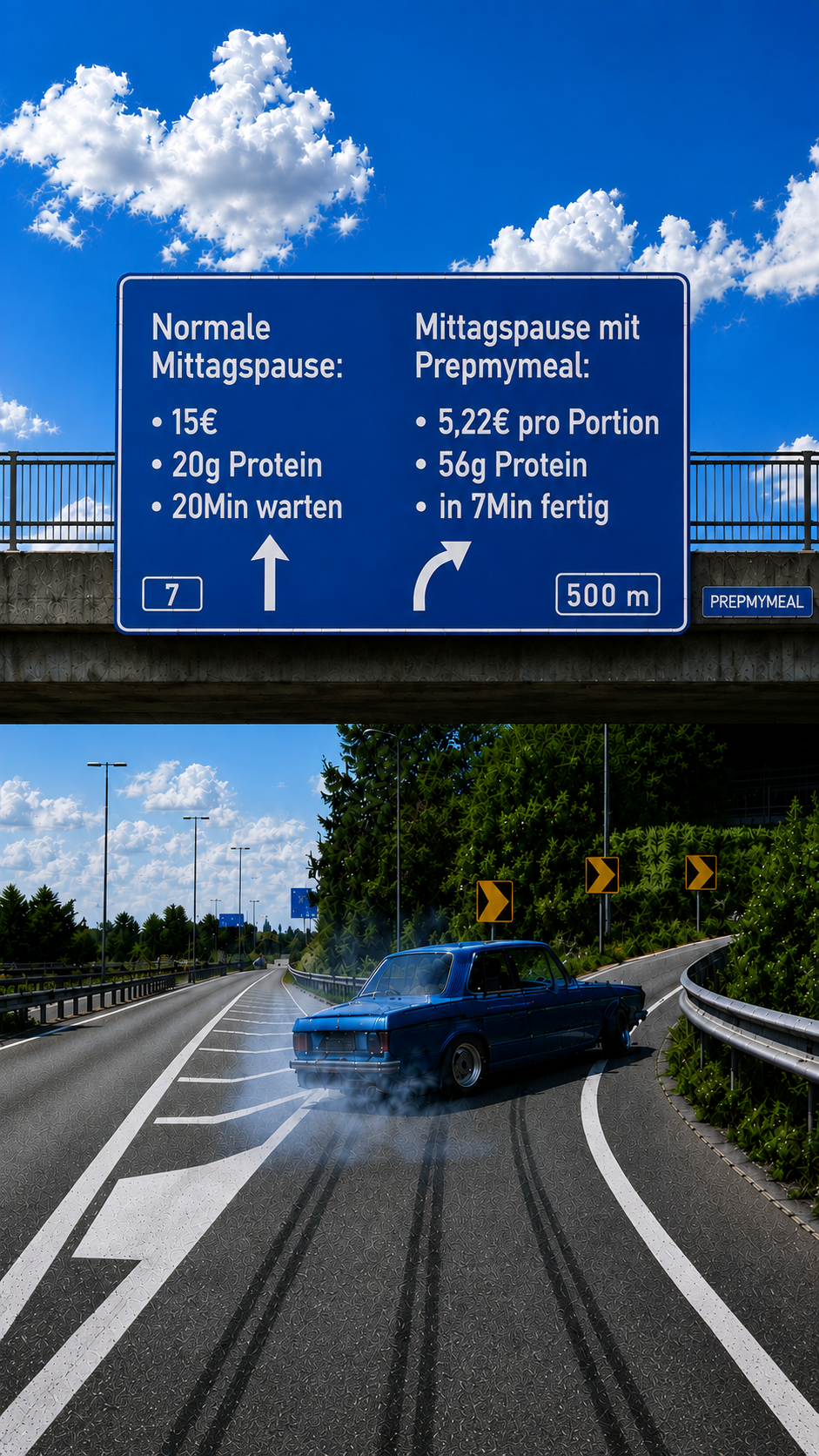 prepmymeal Facebook ad: Leckere Gerichte direkt zu dir geliefert