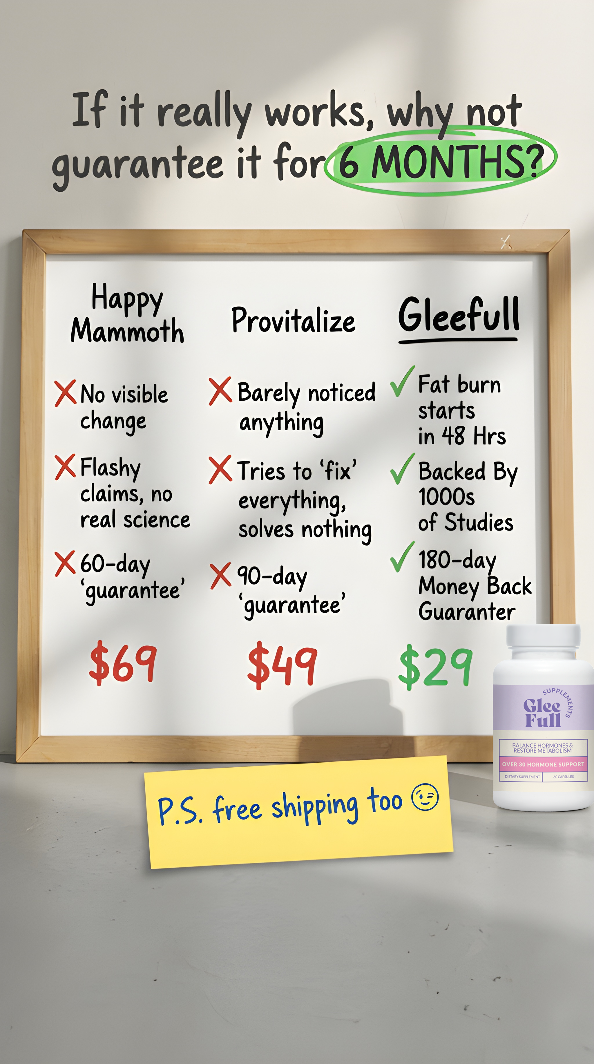 GleeFull Facebook ad